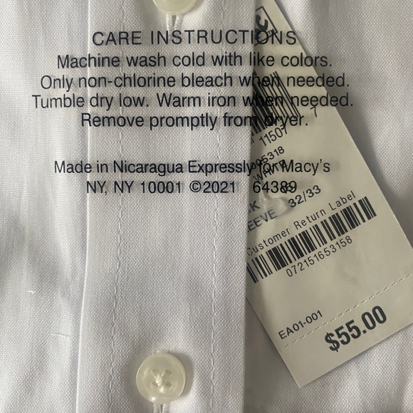 Club Room Men’s Dress Shirt - Picture 3 of 6